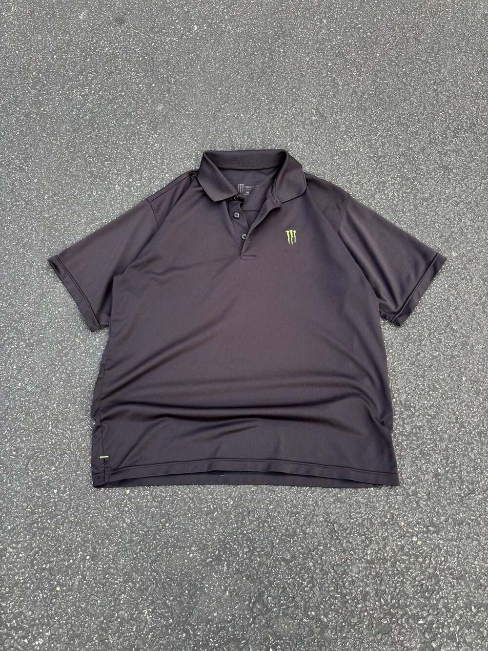 Monster Energy Performance Polo Shirt Black with Embroidered Logo